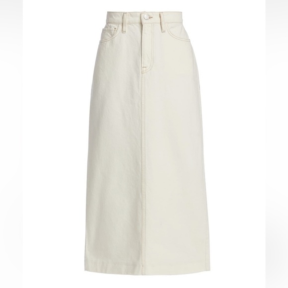 Frame Denim Midi Skirt Ecru 34 - Picture 4 of 9